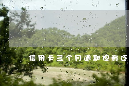 信用卡三个月逾期但有还款