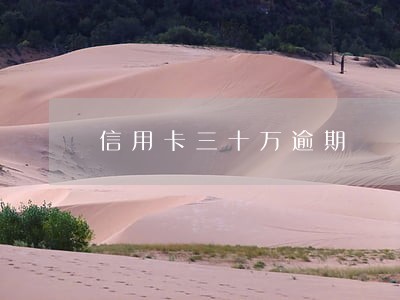 信用卡三十万逾期