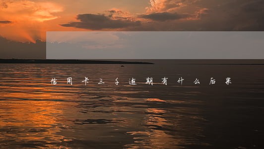 信用卡三千逾期有什么后果 信用卡三千逾期有什么后果