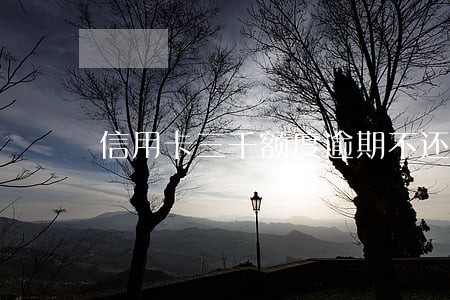 信用卡三千额度逾期不还 信用卡三千额度逾期不还