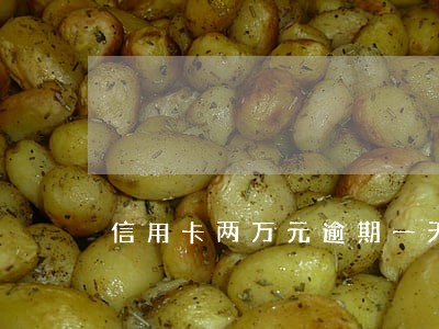 信用卡两万元逾期一天多少钱