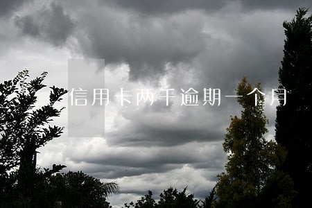 信用卡两千逾期一个月 信用卡两千逾期一个月