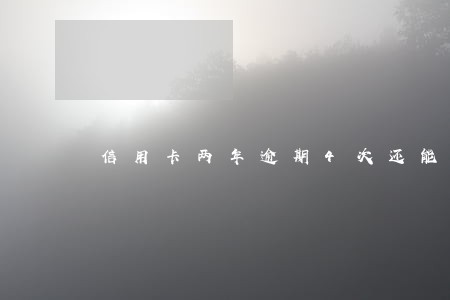 信用卡两年逾期4次还能贷款吗