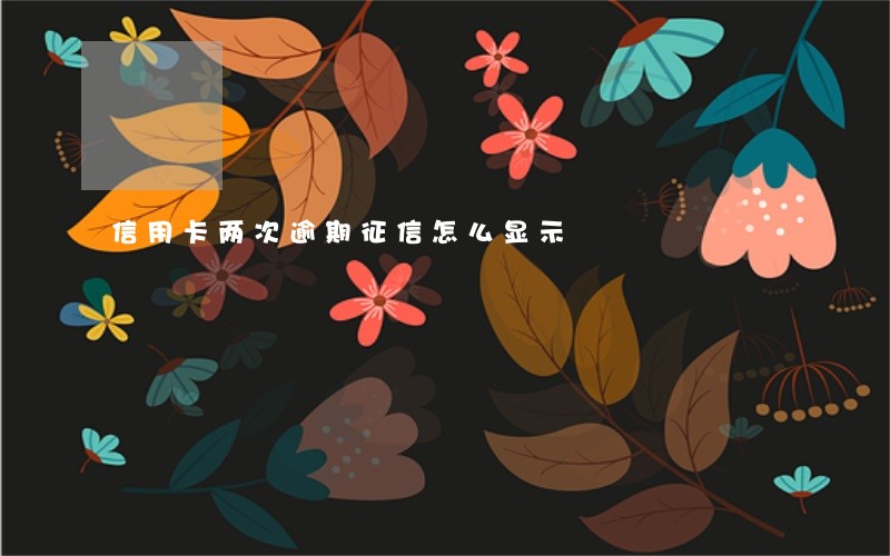信用卡两次逾期征信怎么显示 信用卡两次逾期征信怎么显示