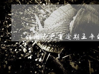 信用卡严重逾期五年的后果
