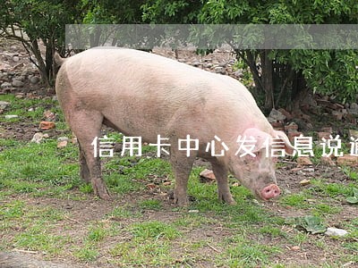 信用卡中心发信息说逾期 信用卡中心发信息说逾期