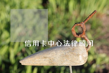 信用卡中心法律顾问 信用卡中心法律顾问