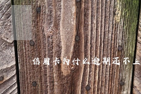 信用卡为什么逾期还不上 信用卡为什么逾期还不上