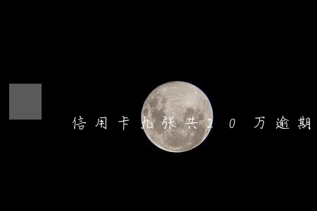 信用卡九张共20万逾期四个月 信用卡九张共20万逾期四个月