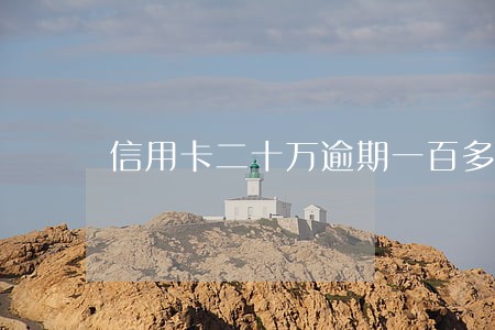 信用卡二十万逾期一百多天了