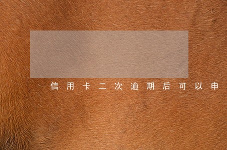 信用卡二次逾期后可以申请减免吗 信用卡二次逾期后可以申请减免吗