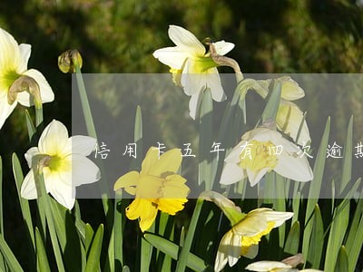 信用卡五年有四次逾期 信用卡五年有四次逾期