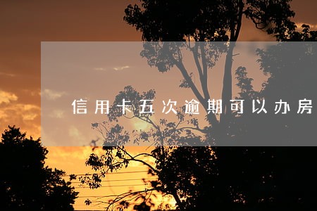 信用卡五次逾期可以办房贷吗 信用卡五次逾期可以办房贷吗