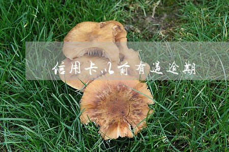 信用卡以前有过逾期 信用卡以前有过逾期