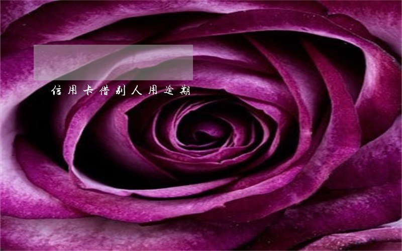 信用卡借别人用逾期 信用卡借别人用逾期