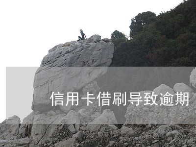 信用卡借刷导致逾期 信用卡借刷导致逾期