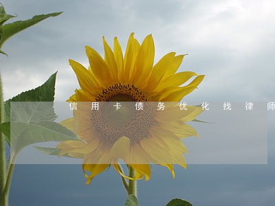 信用卡债务优化找律师 信用卡债务优化找律师