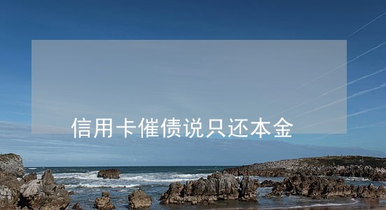信用卡催债说只还本金 信用卡催债说只还本金