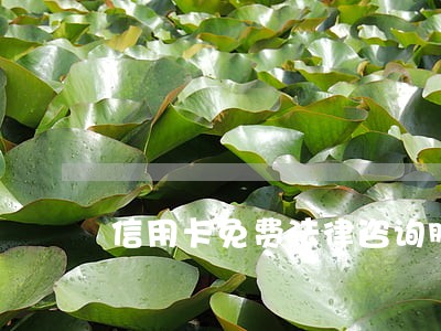 信用卡免费法律咨询服务 信用卡免费法律咨询服务