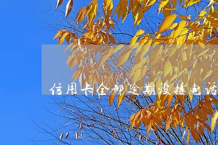信用卡全部逾期没接电话 信用卡全部逾期没接电话