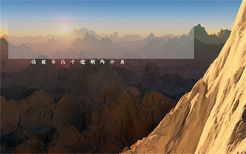 信用卡六千逾期两个月