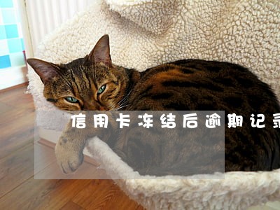 信用卡冻结后逾期记录如何清除