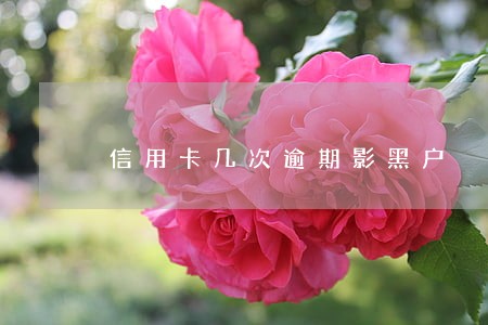 信用卡几次逾期影黑户 信用卡几次逾期影黑户