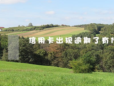 信用卡出现逾期了有什么影响吗 信用卡出现逾期了有什么影响吗