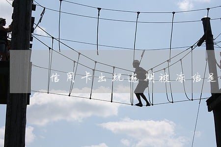 信用卡出现逾期被冻结是怎么了 信用卡出现逾期被冻结是怎么了