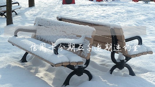 信用卡分期五千逾期违约金 信用卡分期五千逾期违约金