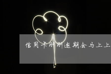 信用卡刚刚逾期会马上上传征信