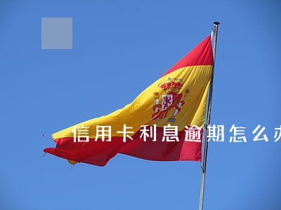 信用卡利息逾期怎么办 信用卡利息逾期怎么办