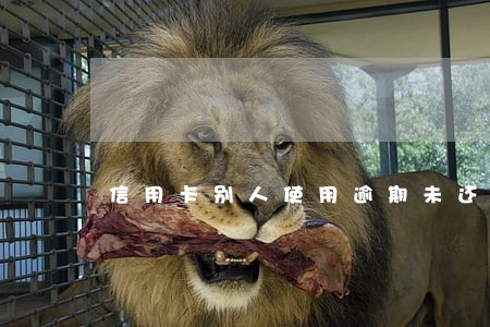 信用卡别人使用逾期未还 信用卡别人使用逾期未还