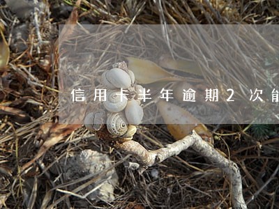 信用卡半年逾期2次能贷款吗