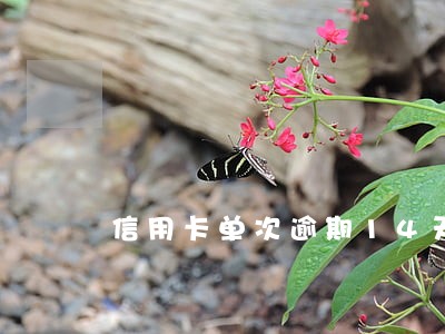 信用卡单次逾期14天 信用卡单次逾期14天