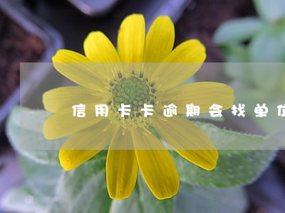 信用卡卡逾期会找单位么