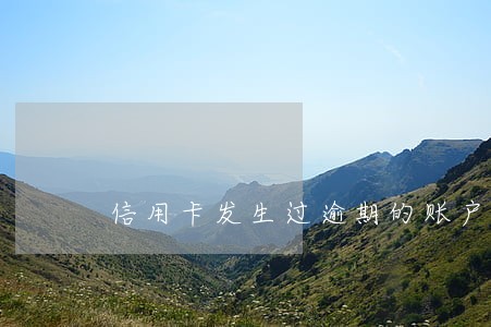 信用卡发生过逾期的账户数