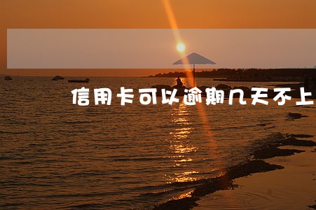 信用卡可以逾期几天不上征信 信用卡可以逾期几天不上征信