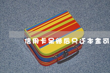 信用卡呆账后只还本金可以吗 信用卡呆账后只还本金可以吗