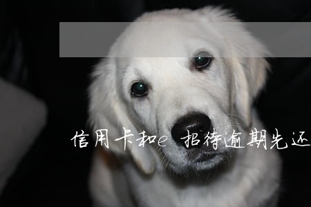 信用卡和e招待逾期先还哪个