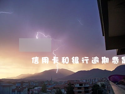 信用卡和银行逾期费是多少 信用卡和银行逾期费是多少