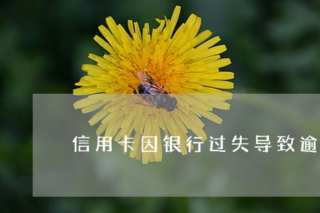 信用卡因银行过失导致逾期 信用卡因银行过失导致逾期