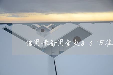 信用卡备用金欠80万准备逾期 信用卡备用金欠80万准备逾期