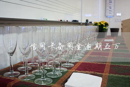 信用卡备用金逾期五万