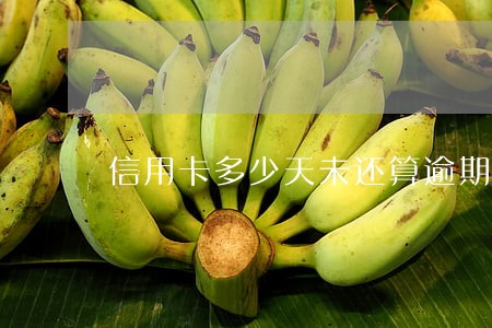 信用卡多少天未还算逾期 信用卡多少天未还算逾期