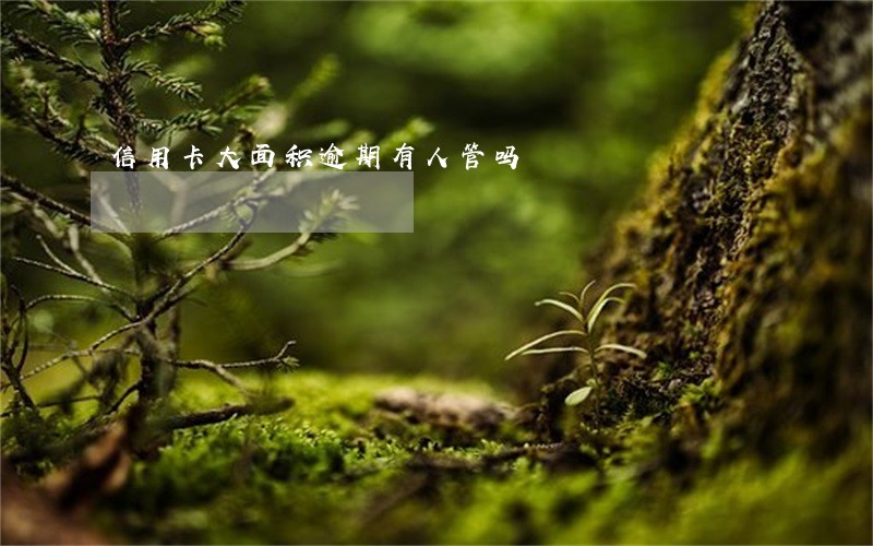 信用卡大面积逾期有人管吗