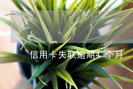 信用卡失联逾期4个月 信用卡失联逾期4个月