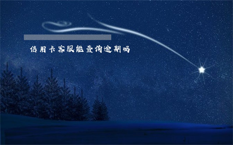 信用卡客服能查询逾期吗 信用卡客服能查询逾期吗