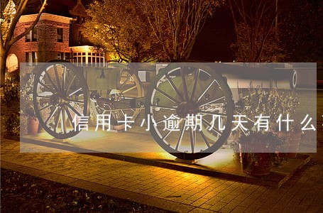 信用卡小逾期几天有什么事吗 信用卡小逾期几天有什么事吗