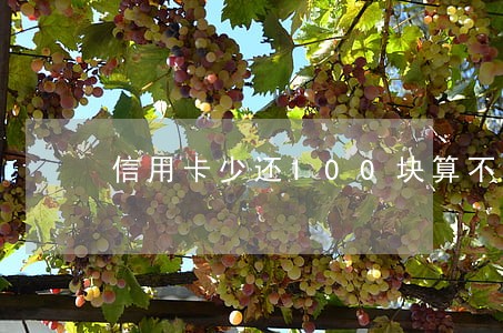 信用卡少还100块算不算逾期 信用卡少还100块算不算逾期